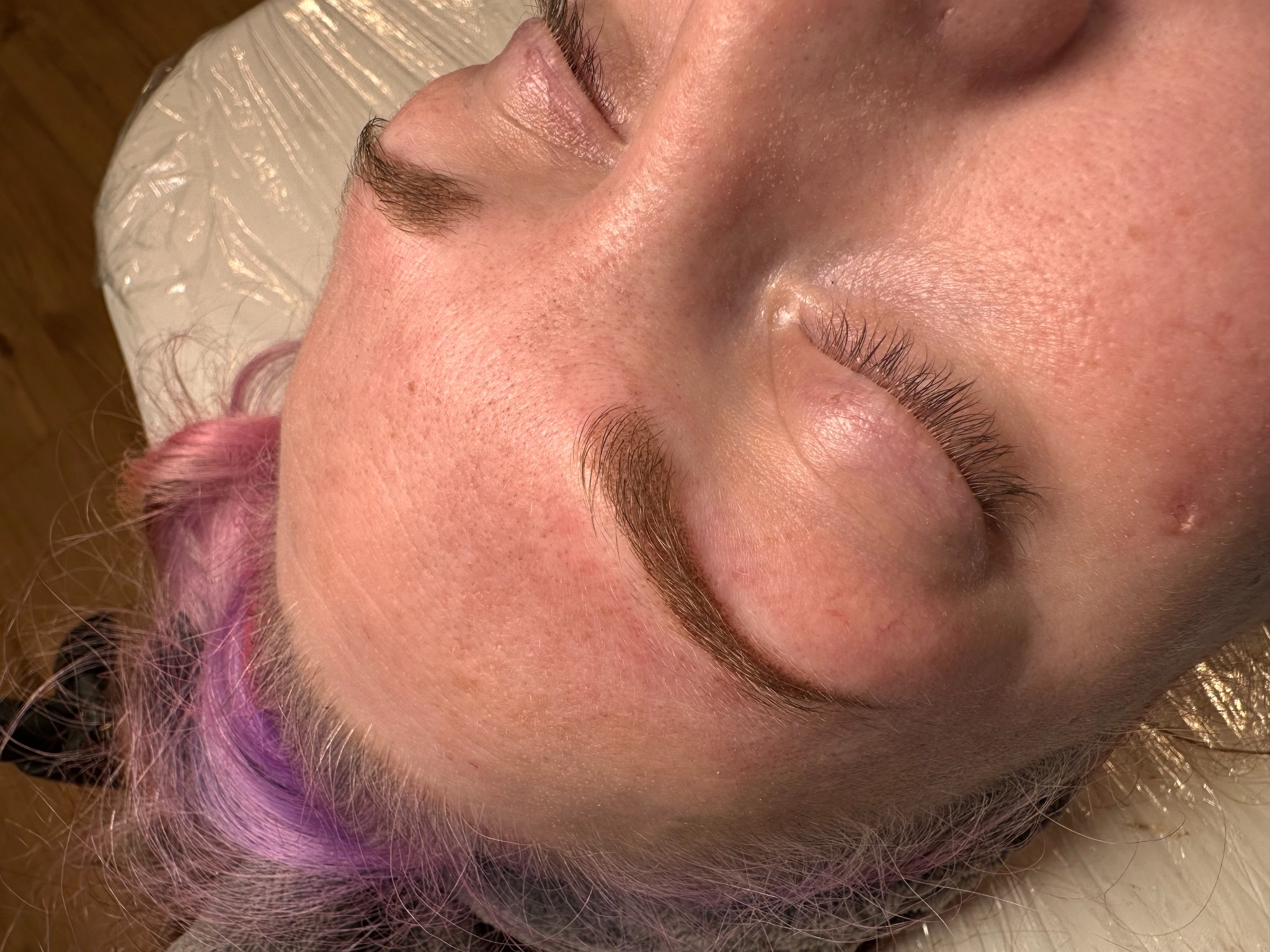 Soft healed ombre powder brows by Sunderland PMU artist Lol