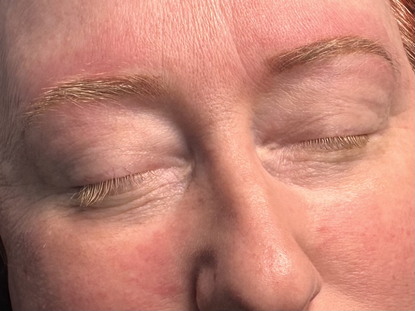 Natural healed powder brows permanent makeup in Sunderland
